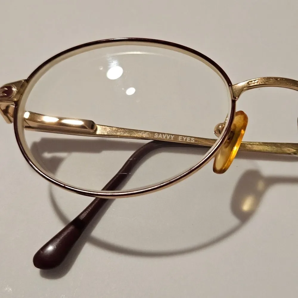 Vintage Gold Oval Glasses See Details